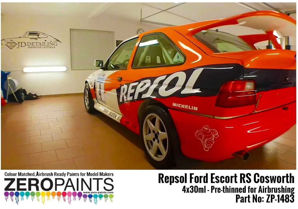 Coffret de peinture Zero Paints ZP-1483 Repsol Ford Escort RS Cosworth (4 x 30 ml) – image 2