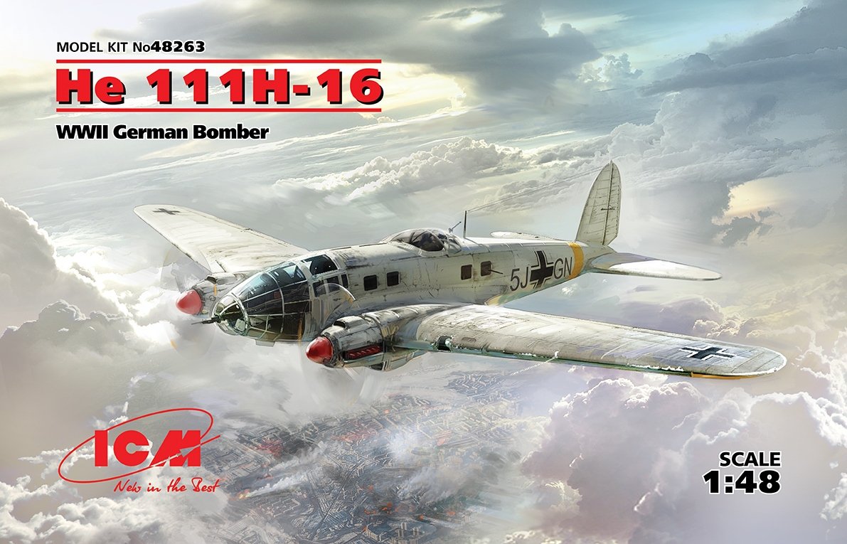 ICM 48263 He 111H-16, bombardier allemand de la Seconde Guerre mondiale, échelle 1/48