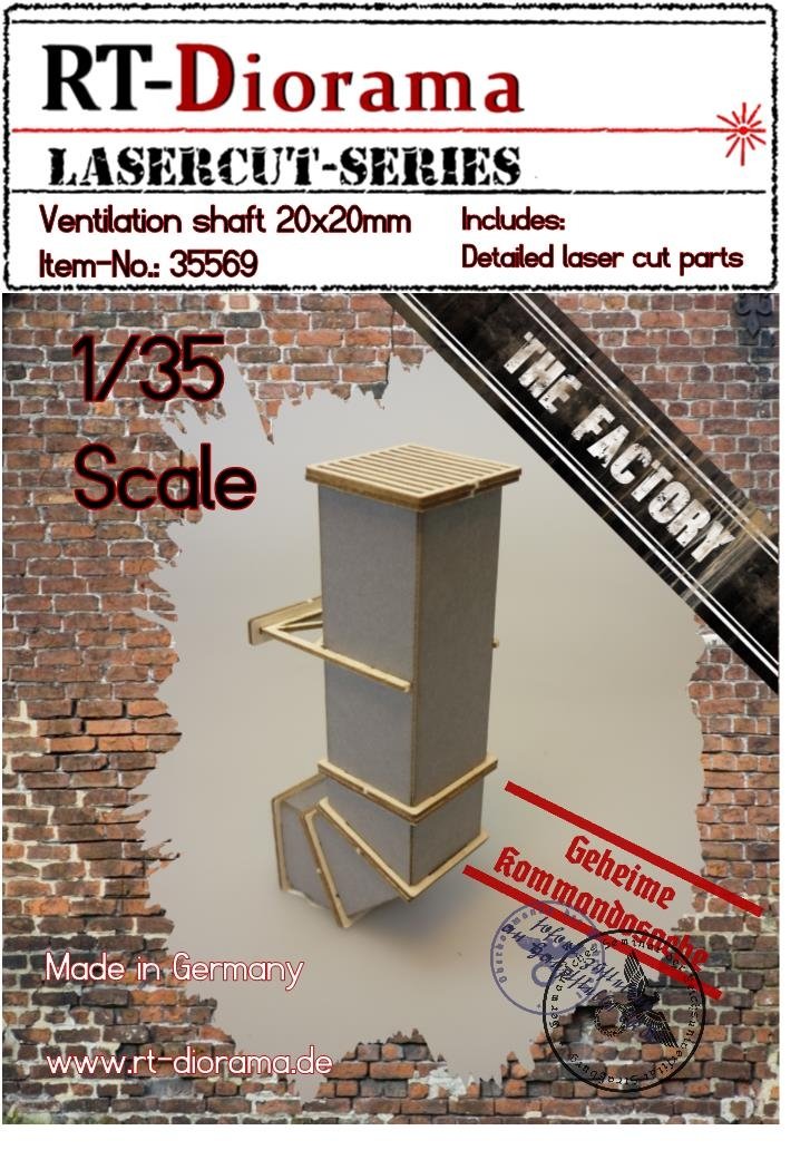 RT-Diorama 35569 Conduit de ventilation 20x20mm 1/35