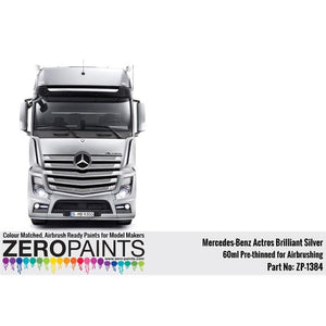 Peinture Zero Paints ZP-1384 Mercedes-Benz Actros Argent brillant 60 ml – immagine 2