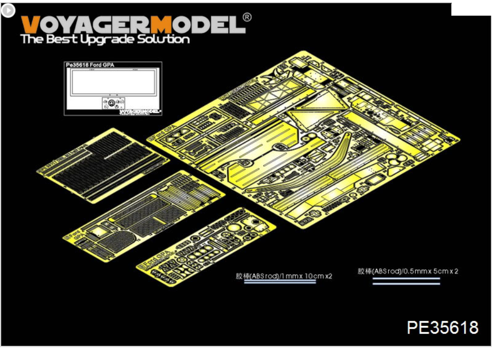Maquette Voyager PE35618 Ford GPAjeep Seconde Guerre mondiale pour Tamiya 35043/35336 1/35