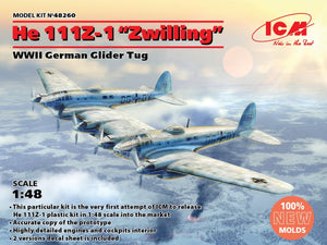 ICM 48260 He 111Z-1 « Zwilling », remorqueur de planeurs allemand de la Seconde Guerre mondiale, échelle 1/48