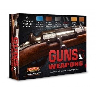 Lifecolor CS26 Acrylic paint set Guns &amp; Weapons 6x22ml