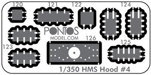 Pontos 35020WD1 HMS Hood Ensemble de pont en bois Type 1 (1/350) – immagine 2