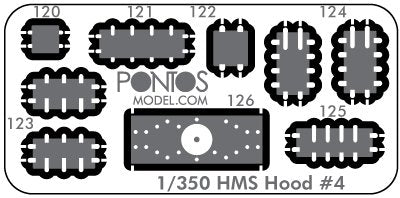 Pontos 35020WD1 HMS Hood Ensemble de pont en bois Type 1 (1/350) – immagine 2