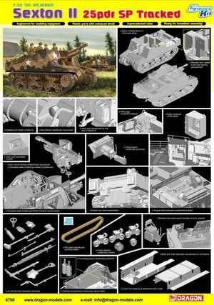 Dragon 6760 Sexton II 25pdr SP Chenillé (1/35) – Bild 2