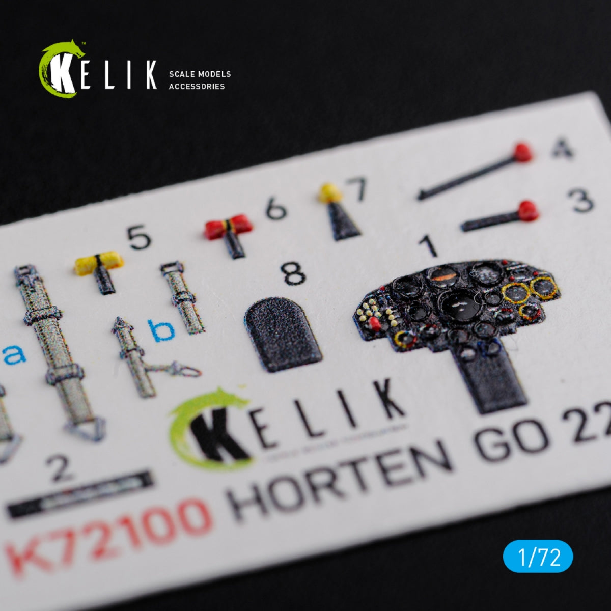 Décalcomanies 3D intérieures KELIK K72100 Horten Go 229 pour maquette Revell au 1/72 – Bild 2