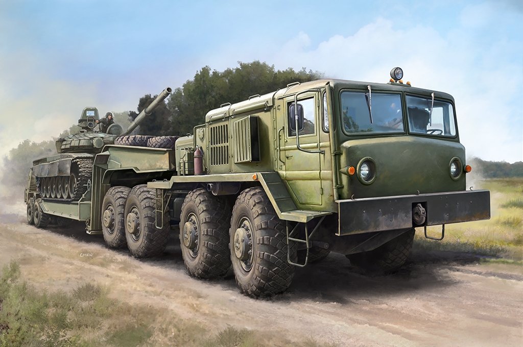 Trumpeter 07195 MAZ-537G Type de production tardive avec semi-remorque MAZ/ChMZAP-5247G 1/72