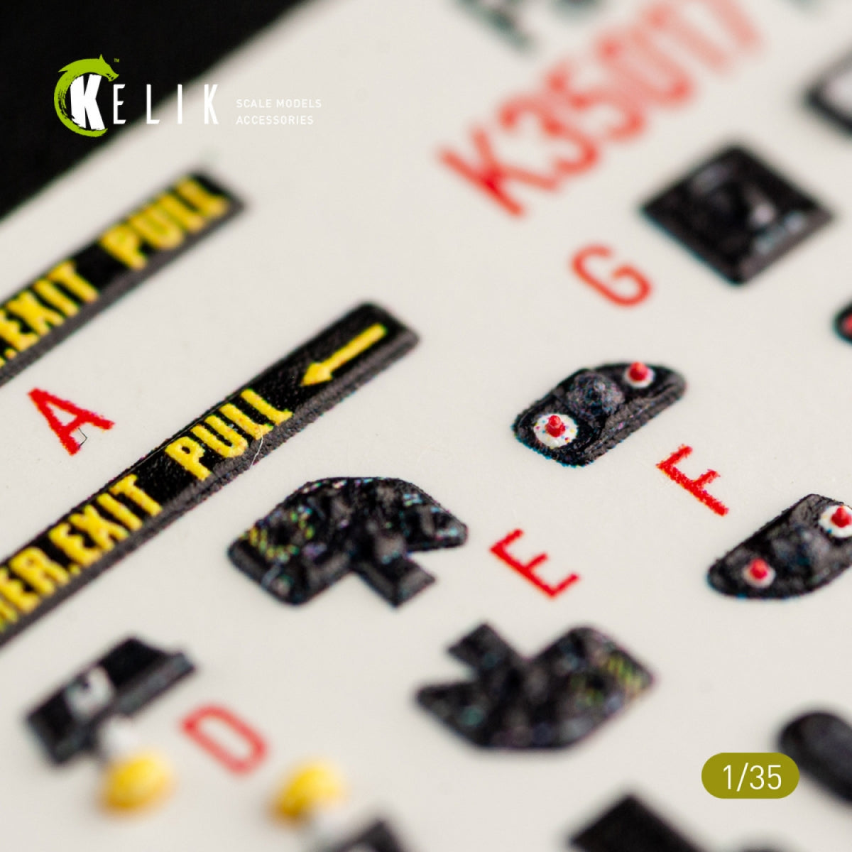 KELIK K35017 HH-60G PAVE HAWK DÉCALCOMANIES 3D INTÉRIEURES POUR MAQUETTE KITTY HAWK 1/35  – image 10