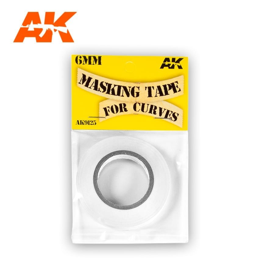 AK Interactive AK9125 RUBAN DE MASQUAGE POUR COURBES 6 MM. 18 MÈTRES DE LONG.