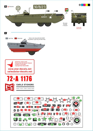 Star Decals 72-A1176 DUKW du Jour J. Amphibiens britanniques n° 1. 50e compagnie (GT) et 299e compagnie (GT) RASC. Échelle 1/72 – immagine 2