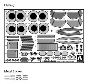 Aoshima 01076 Lamborghini Sesto Elemento Détail 1/24