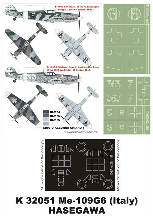 Montex K32051 Bf-109G6 (Italie) 1/32