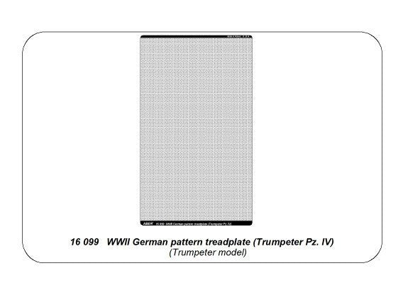 Plaque de marche à motif allemand Aber 16099 de la Seconde Guerre mondiale (Trumpeter Pz. IV) (1/16) – imagen 11