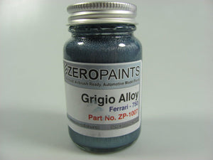 Peinture Zero Paints ZP-1007-750 Grigio Alloy pour Ferrari 60 ml