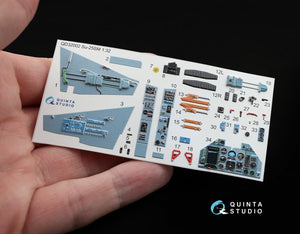 Intérieur imprimé en 3D et coloré sur papier décalcomanie Quinta Studio QD32002 Su-25SM (pour maquette Trumpeter) 1/32 – immagine 2