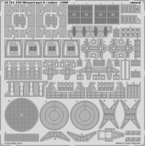 Eduard 53124 USS Missouri partie 8 - Radars TRUMPETER 1/200