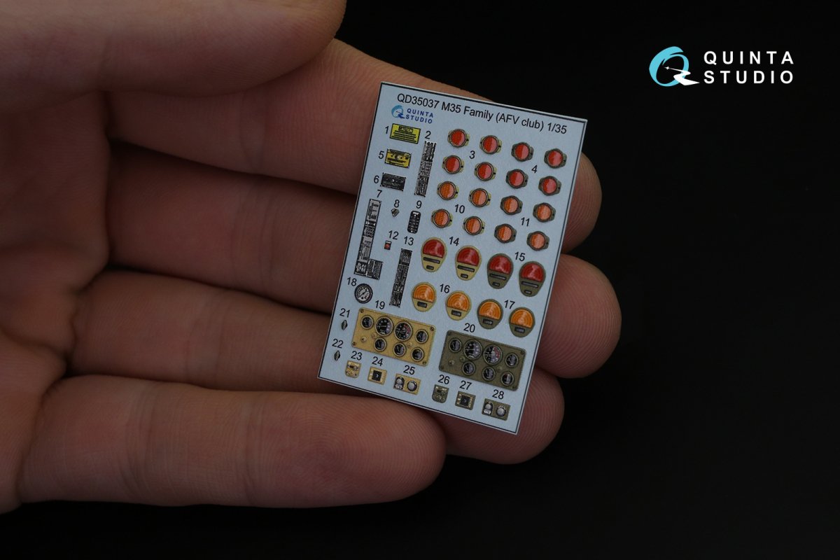 Quinta Studio QD35037 M35 Family 3D-Printed &amp;amp; colored Interior on decal paper (AFV club) 1/35 – image 10