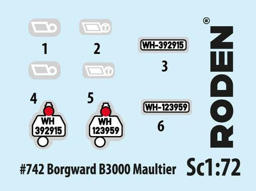 Roden 742 Borgward B3000 Maultier 1/72