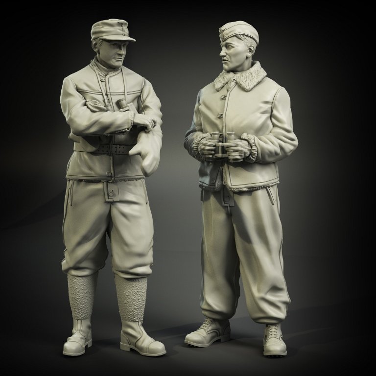 Ensemble de vêtements d&amp;#39;hiver pour officiers de chars Waffen-SS Panzer Art FI35-029, échelle 1/35