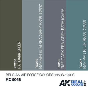 AK Interactive RCS068 COULEURS DE L&amp;#39;ARMÉE DE L&amp;#39;AIR BELGIQUE ANNÉES 1950-1970, COFFRET 4 x 10 ml – image 2