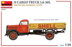 MiniArt 38079 3t CARGO TRUCK 3,6-36S. PRITSCHE-NORMAL-TYPE 1/35 – zdjęcie 10