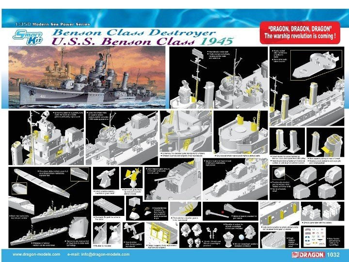 Dragon 1032 USS Benson DD-421 1/350 – zdjęcie 2