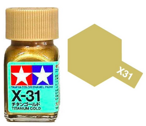 Peinture émail Tamiya X31 Or titane (80031)