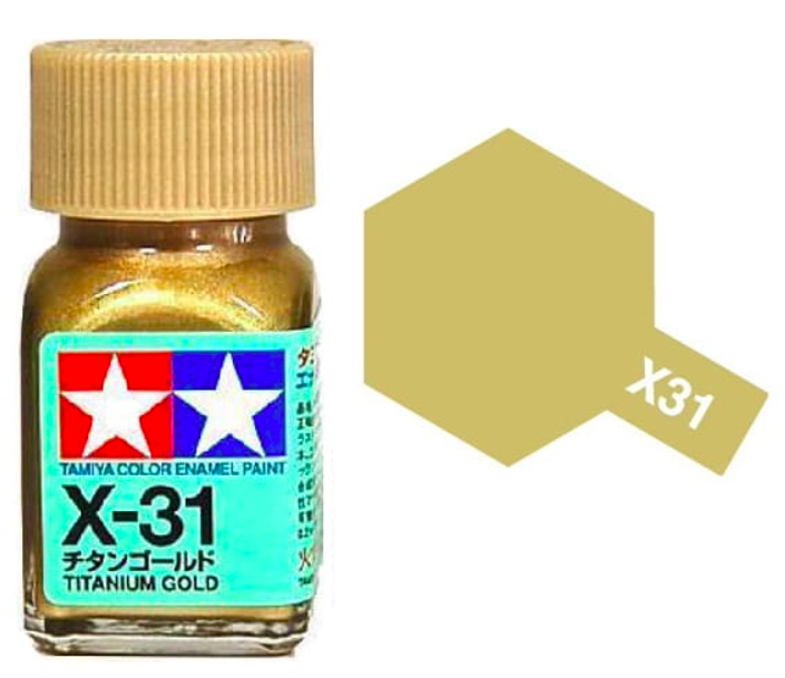 Peinture émail Tamiya X31 Or titane (80031)
