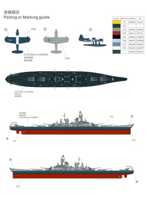 Maquette Very Fire VF700902 USS Louisiana BB-71 Cuirassé de classe Montana 1/700 – Bild 3