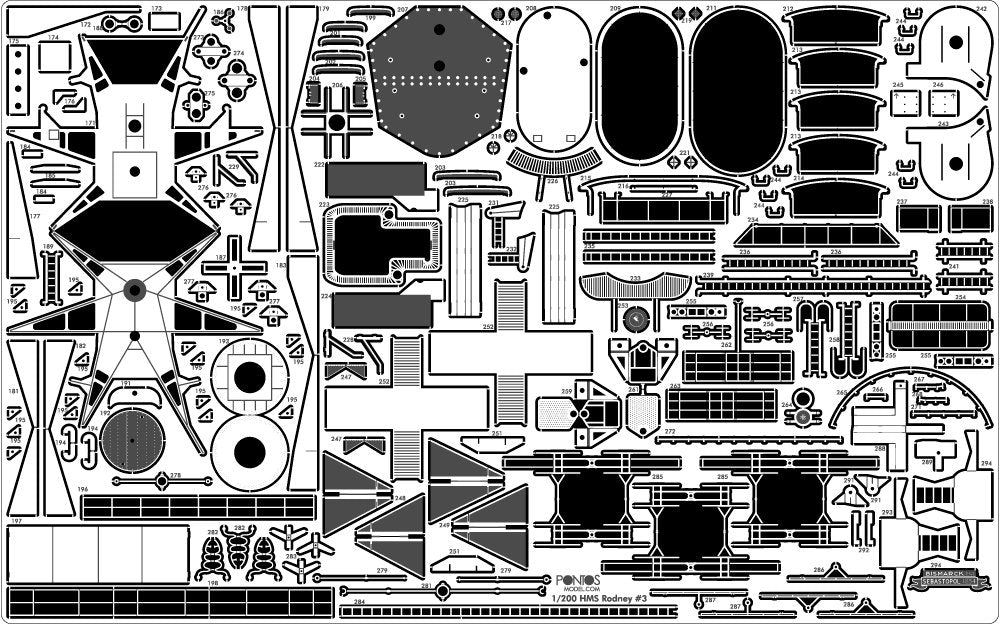 Pontos 23007F1 HMS RODNEY 1942 Kit de détails au 1/200 – image 25