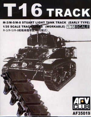 AFV Club 35019 Chenilles fonctionnelles T16 pour char léger Stuart M3 / M5 / M8, échelle 1/35
