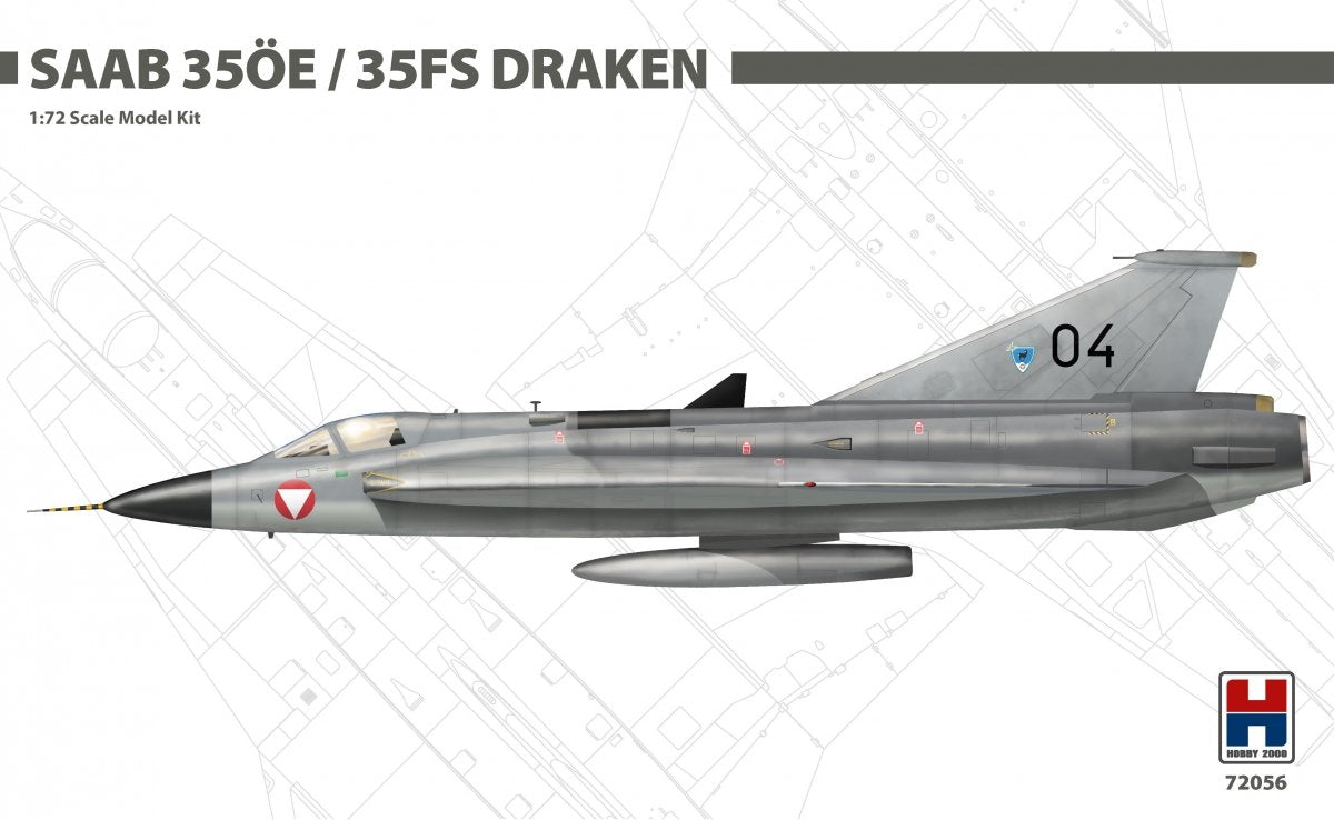 Hobby 2000 72056 Saab 35ÖE/35FS Draken (HASEGAWA + CARTOGRAF + MASQUES) 1/72