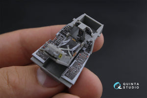 Intérieur imprimé en 3D et coloré sur papier décalcomanie Quinta Studio QD48194 F-16C (pour kit Kinetic) 1/48 – imagen 3
