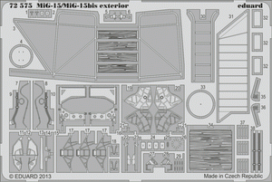 Eduard 72575 MiG-15/ MiG-15bis extérieur 1/72 EDUARD