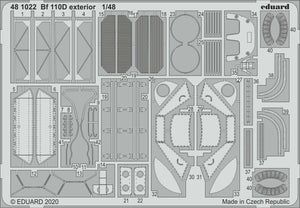 Eduard 481022 Bf 110D extérieur pour DRAGON 1/48
