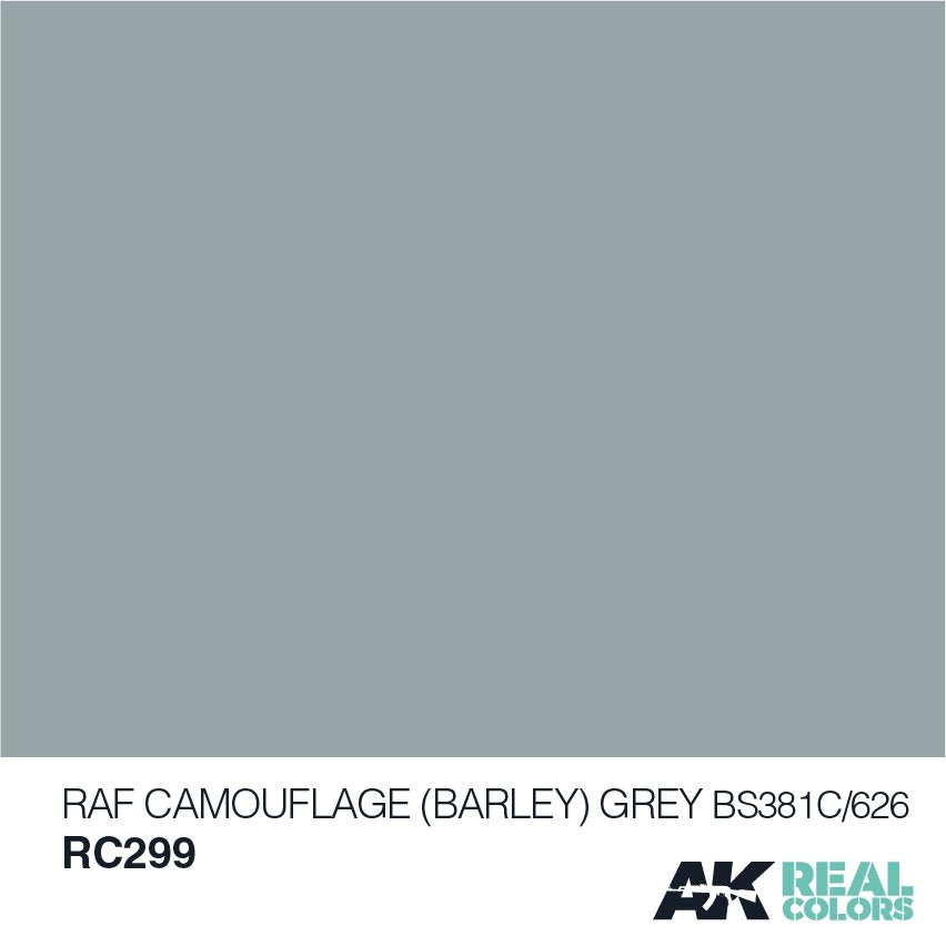 AK Interactive RC299 RAF CAMOUFLAGE (BARLEY) GRIS BS381C/626 – 10ML – immagine 2