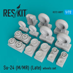 RESKIT RS72-0097 SU-24 (M,MR) VERSION TARDIVE ENSEMBLE DE ROUES 1/72