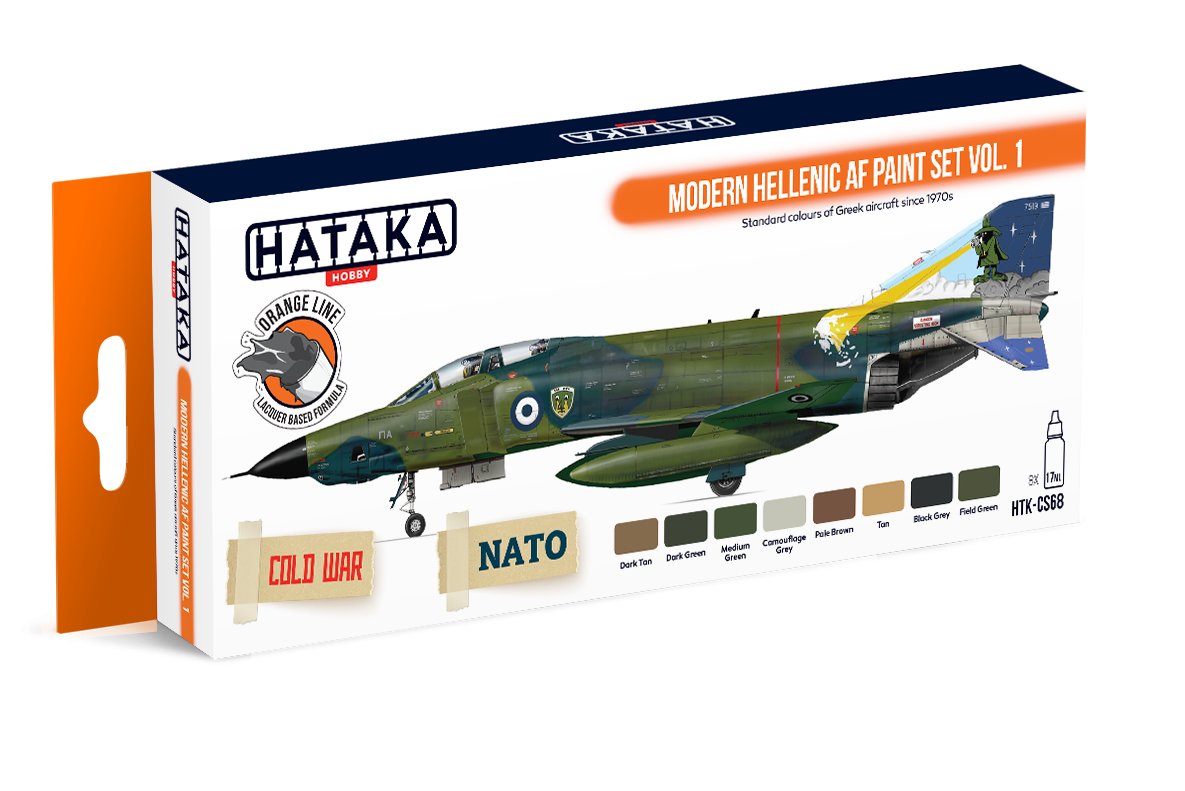 Hataka HTK-CS68 ORANGE LINE – Coffret de peintures Modern Hellenic AF vol. 1 8x17ml