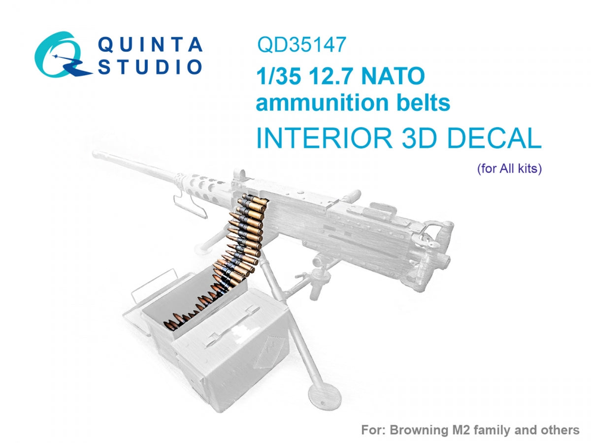 Bandes de munitions OTAN 12,7 mm Quinta Studio QD35147 (Tous les kits) 1/35