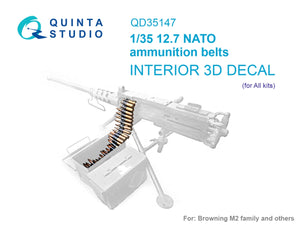 Bandes de munitions OTAN 12,7 mm Quinta Studio QD35147 (Tous les kits) 1/35