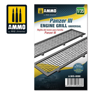 Munitions de grilles de moteur de Mig 8088 Panzer III universelles à l&amp;#39;échelle 1/35