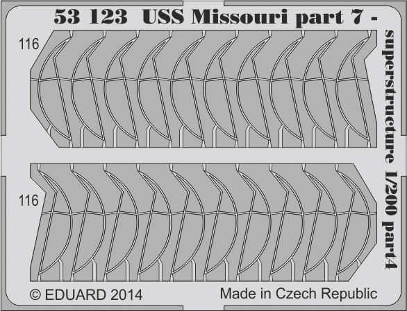 Eduard 53123 USS Missouri partie 7 - superstructure TRUMPETER 1/200 – image 4