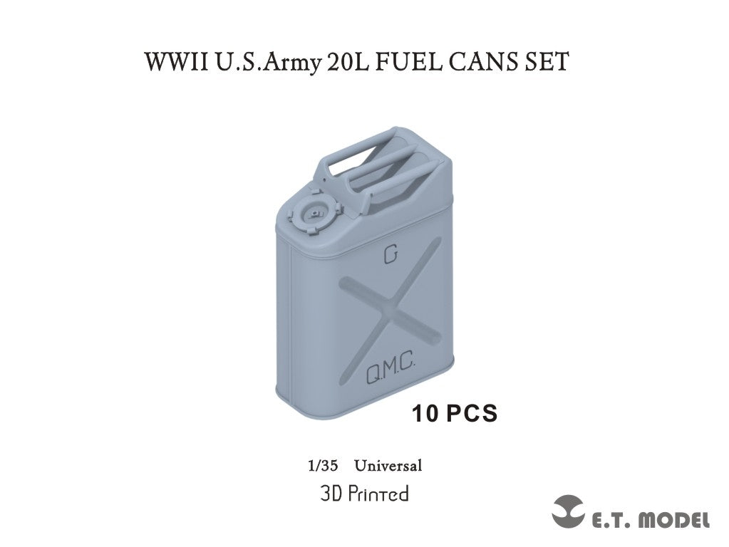 Ensemble de bidons de carburant de 20 litres ET Model P35-324 WWII USArmy, échelle 1/35