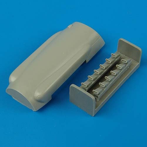 Quickboost QB48229 Capot moteur et échappement pour Spitfire Mk. XIV Academy 1/48