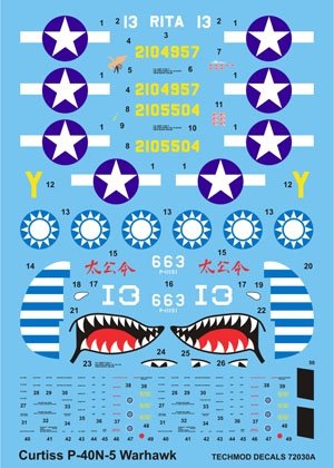 Techmod 72030 - Curtiss P-40N-5 Warhawk 1/72