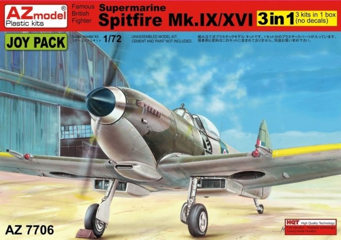 AZmodel AZ7706 Supermarine Spitfire Mk.IX/XVI 3 en 1 JOYPACK (1/72)