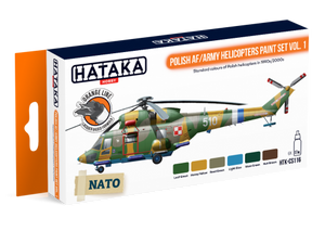 Hataka HTK-CS116 Kit de peinture polonais AF / Army Helicopters vol. 1 6x17ml
