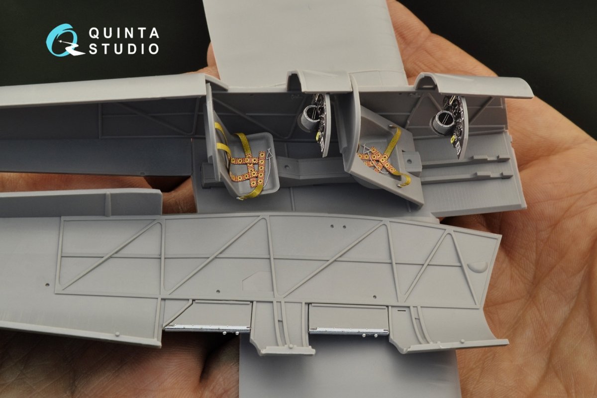 Quinta Studio QD32124 DH 82A Tiger Moth 3D-Printed &amp;amp; coloured Interior on decal paper (ICM) 1/32 – zdjęcie 11