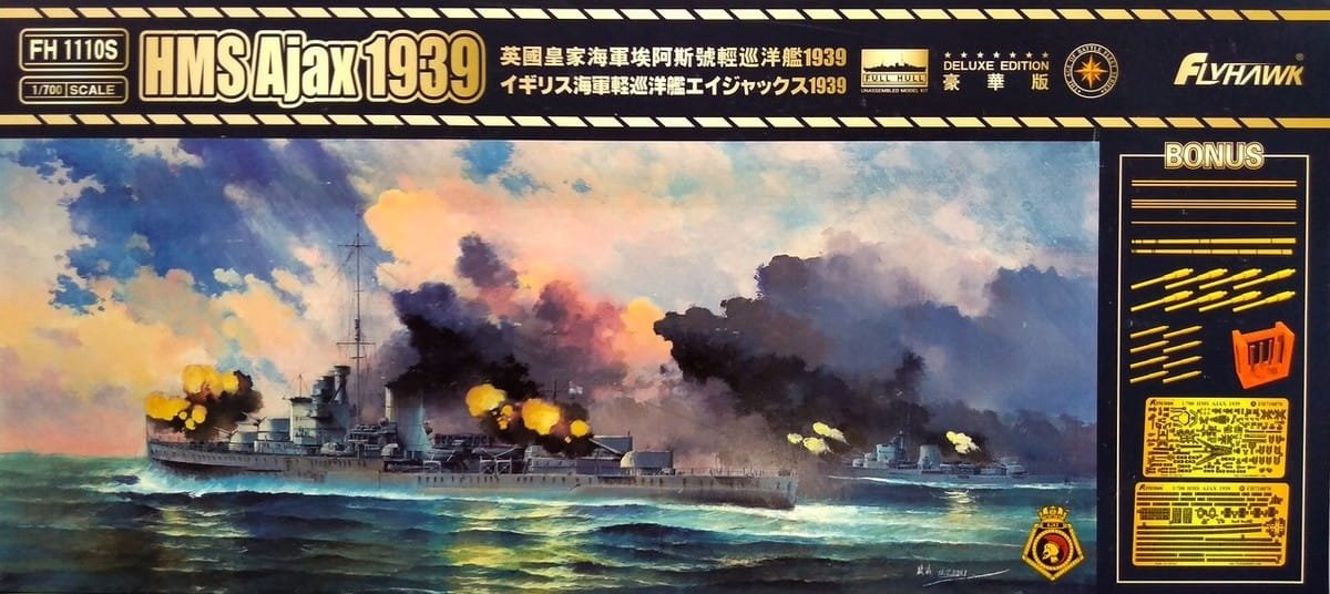 Maquette FlyHawk FH1110S HMS Ajax 1939 - Édition Deluxe 1/700